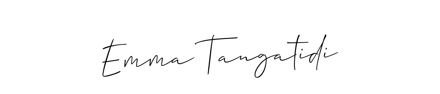 How to make Emma Tangatidi signature? Allison_Script is a professional autograph style. Create handwritten signature for Emma Tangatidi name. Emma Tangatidi signature style 2 images and pictures png