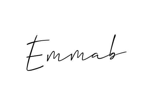 How to make Emmab name signature. Use Allison_Script style for creating short signs online. This is the latest handwritten sign. Emmab signature style 2 images and pictures png