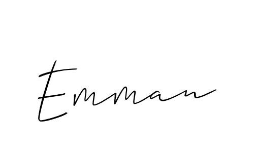 if you are searching for the best signature style for your name Emman. so please give up your signature search. here we have designed multiple signature styles  using Allison_Script. Emman signature style 2 images and pictures png