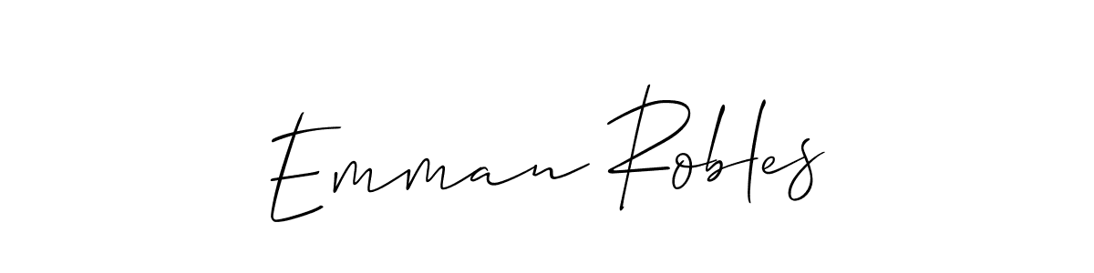 Emman Robles stylish signature style. Best Handwritten Sign (Allison_Script) for my name. Handwritten Signature Collection Ideas for my name Emman Robles. Emman Robles signature style 2 images and pictures png
