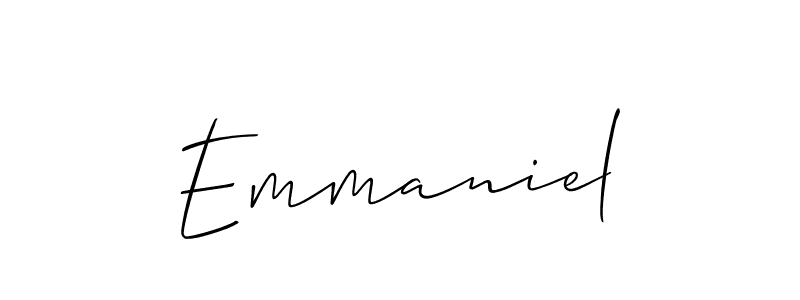 The best way (Allison_Script) to make a short signature is to pick only two or three words in your name. The name Emmaniel include a total of six letters. For converting this name. Emmaniel signature style 2 images and pictures png