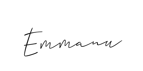 How to make Emmanu name signature. Use Allison_Script style for creating short signs online. This is the latest handwritten sign. Emmanu signature style 2 images and pictures png