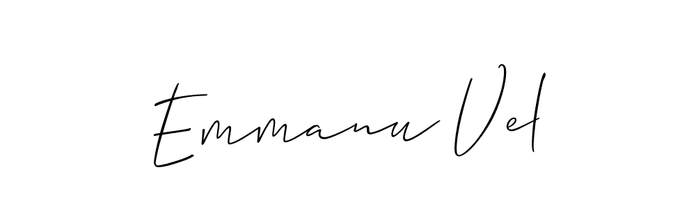 How to Draw Emmanu Vel signature style? Allison_Script is a latest design signature styles for name Emmanu Vel. Emmanu Vel signature style 2 images and pictures png