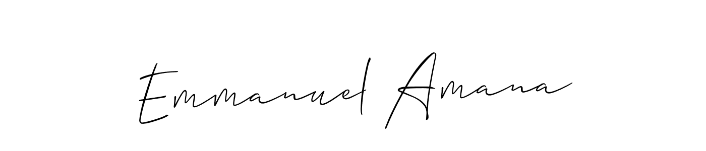 How to make Emmanuel Amana name signature. Use Allison_Script style for creating short signs online. This is the latest handwritten sign. Emmanuel Amana signature style 2 images and pictures png