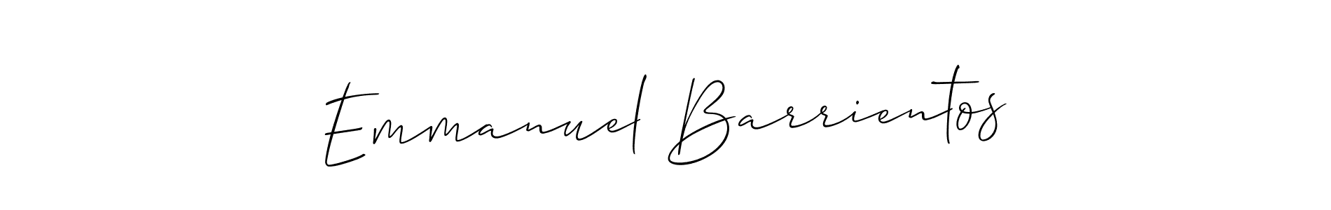 Make a short Emmanuel Barrientos signature style. Manage your documents anywhere anytime using Allison_Script. Create and add eSignatures, submit forms, share and send files easily. Emmanuel Barrientos signature style 2 images and pictures png