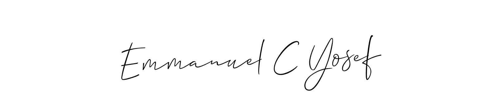 Similarly Allison_Script is the best handwritten signature design. Signature creator online .You can use it as an online autograph creator for name Emmanuel C Yosef. Emmanuel C Yosef signature style 2 images and pictures png
