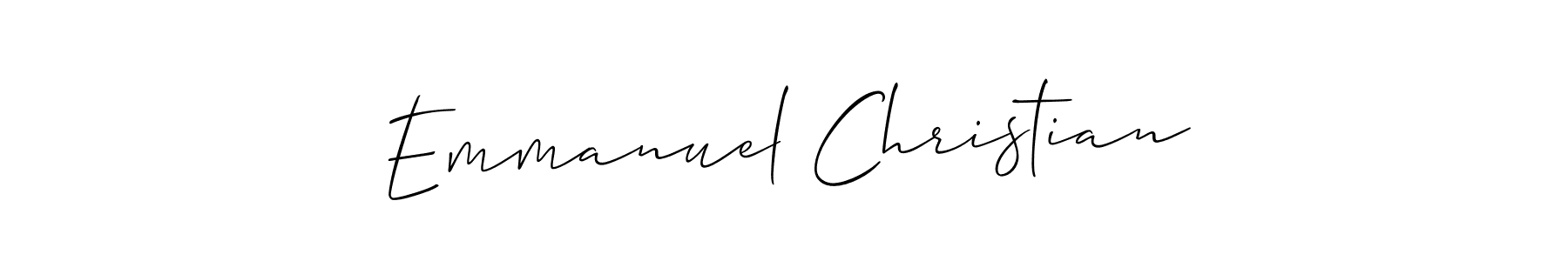 The best way (Allison_Script) to make a short signature is to pick only two or three words in your name. The name Emmanuel Christian include a total of six letters. For converting this name. Emmanuel Christian signature style 2 images and pictures png