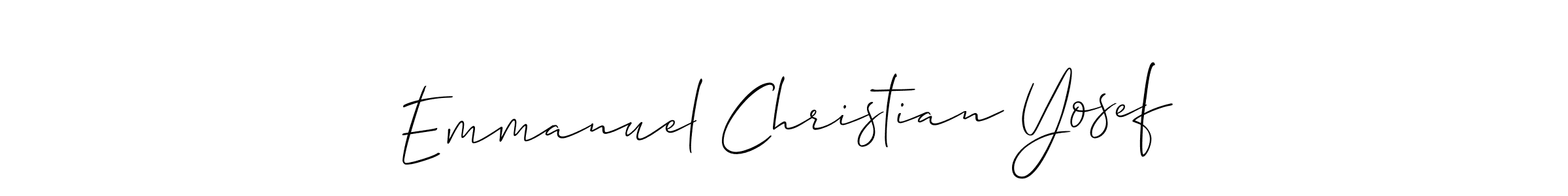 Create a beautiful signature design for name Emmanuel Christian Yosef. With this signature (Allison_Script) fonts, you can make a handwritten signature for free. Emmanuel Christian Yosef signature style 2 images and pictures png