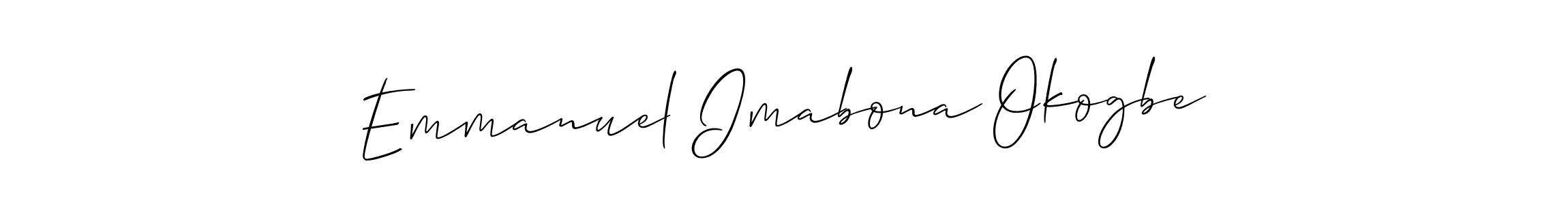 How to make Emmanuel Imabona Okogbe signature? Allison_Script is a professional autograph style. Create handwritten signature for Emmanuel Imabona Okogbe name. Emmanuel Imabona Okogbe signature style 2 images and pictures png