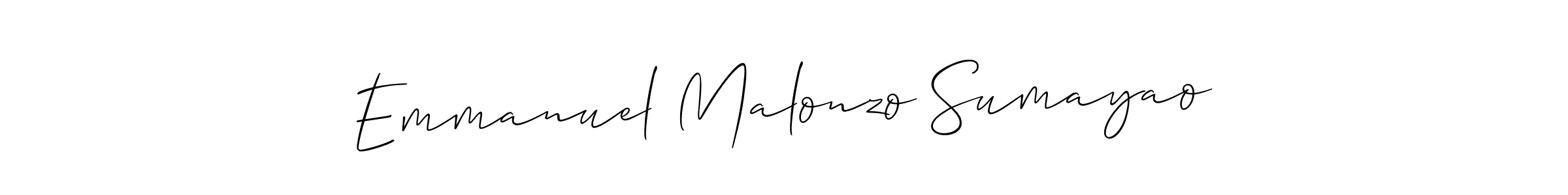 Make a short Emmanuel Malonzo Sumayao signature style. Manage your documents anywhere anytime using Allison_Script. Create and add eSignatures, submit forms, share and send files easily. Emmanuel Malonzo Sumayao signature style 2 images and pictures png