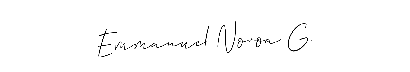 It looks lik you need a new signature style for name Emmanuel Novoa G.. Design unique handwritten (Allison_Script) signature with our free signature maker in just a few clicks. Emmanuel Novoa G. signature style 2 images and pictures png