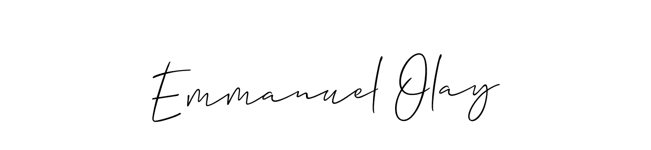 How to make Emmanuel Olay signature? Allison_Script is a professional autograph style. Create handwritten signature for Emmanuel Olay name. Emmanuel Olay signature style 2 images and pictures png