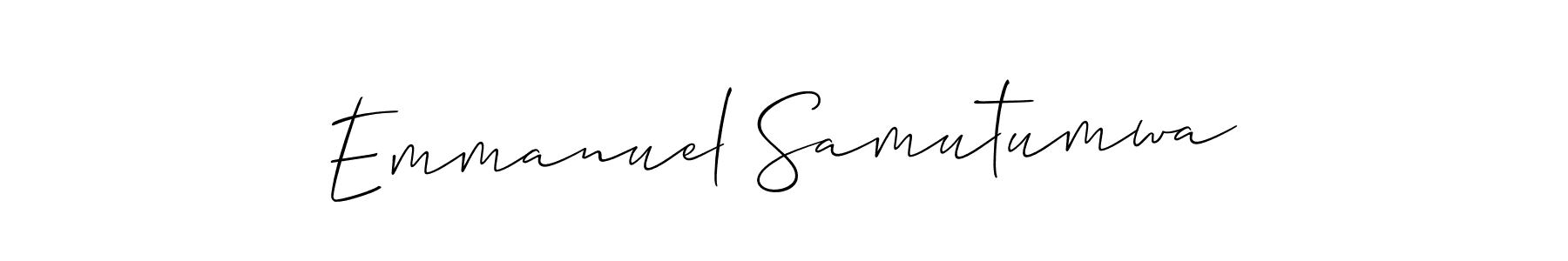 The best way (Allison_Script) to make a short signature is to pick only two or three words in your name. The name Emmanuel Samutumwa include a total of six letters. For converting this name. Emmanuel Samutumwa signature style 2 images and pictures png