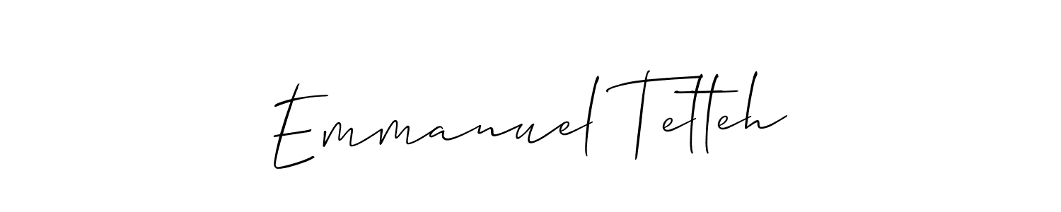 How to make Emmanuel Tetteh name signature. Use Allison_Script style for creating short signs online. This is the latest handwritten sign. Emmanuel Tetteh signature style 2 images and pictures png