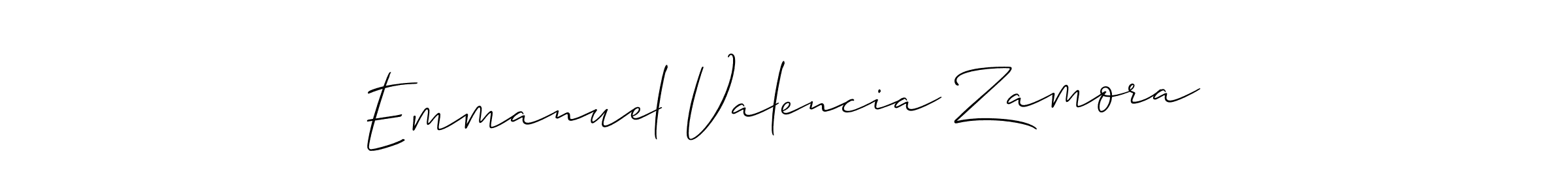 Make a beautiful signature design for name Emmanuel Valencia Zamora. With this signature (Allison_Script) style, you can create a handwritten signature for free. Emmanuel Valencia Zamora signature style 2 images and pictures png