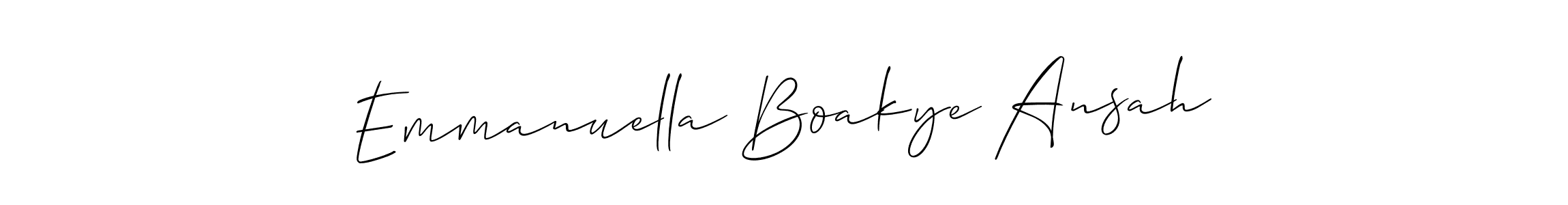 Emmanuella Boakye Ansah stylish signature style. Best Handwritten Sign (Allison_Script) for my name. Handwritten Signature Collection Ideas for my name Emmanuella Boakye Ansah. Emmanuella Boakye Ansah signature style 2 images and pictures png