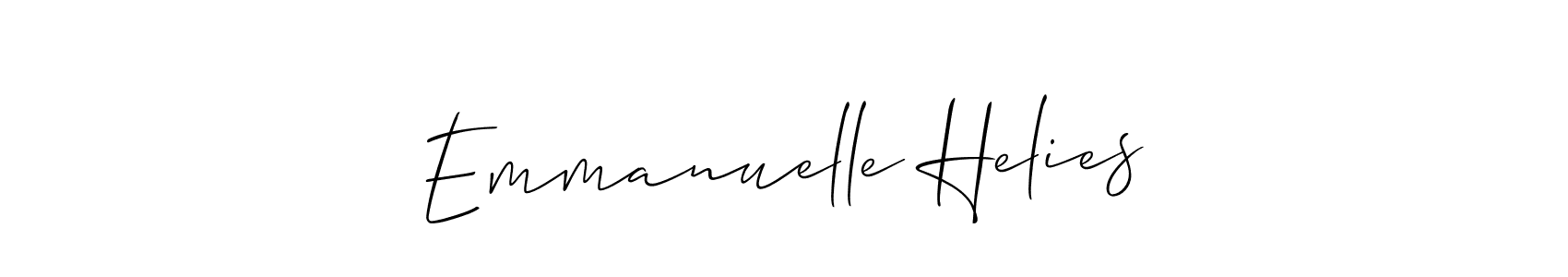 Create a beautiful signature design for name Emmanuelle Helies. With this signature (Allison_Script) fonts, you can make a handwritten signature for free. Emmanuelle Helies signature style 2 images and pictures png
