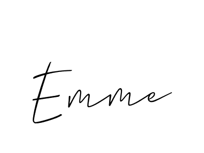Design your own signature with our free online signature maker. With this signature software, you can create a handwritten (Allison_Script) signature for name Emme. Emme signature style 2 images and pictures png