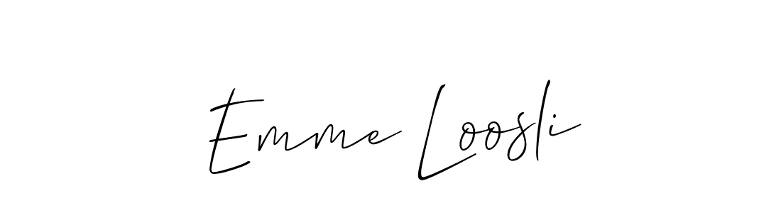 Once you've used our free online signature maker to create your best signature Allison_Script style, it's time to enjoy all of the benefits that Emme Loosli name signing documents. Emme Loosli signature style 2 images and pictures png