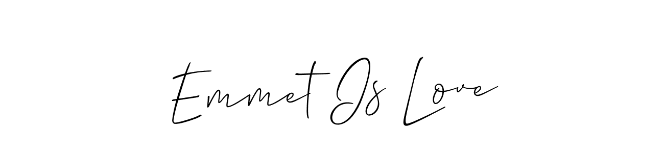 Once you've used our free online signature maker to create your best signature Allison_Script style, it's time to enjoy all of the benefits that Emmet Is Love name signing documents. Emmet Is Love signature style 2 images and pictures png