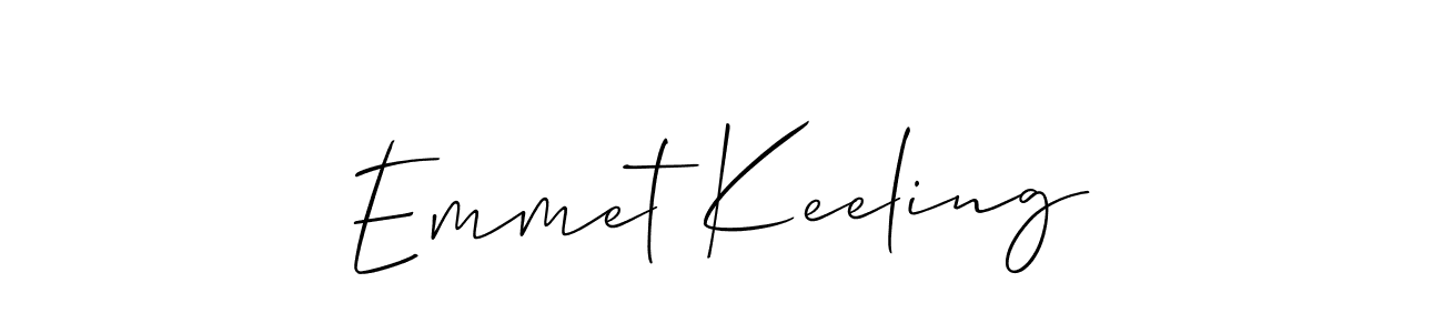 You should practise on your own different ways (Allison_Script) to write your name (Emmet Keeling) in signature. don't let someone else do it for you. Emmet Keeling signature style 2 images and pictures png