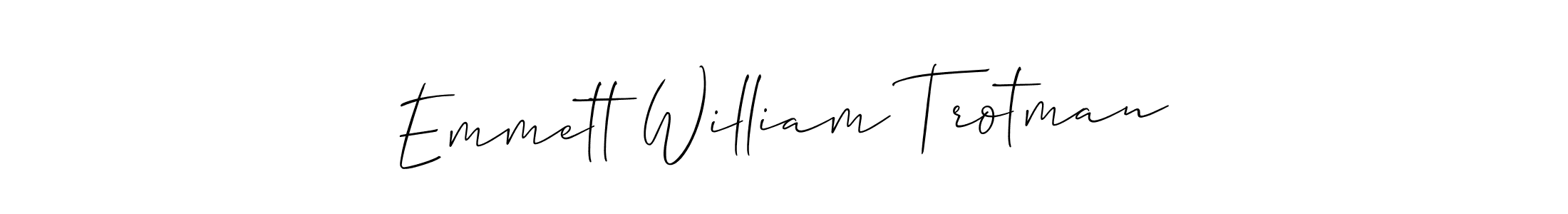 Similarly Allison_Script is the best handwritten signature design. Signature creator online .You can use it as an online autograph creator for name Emmett William Trotman. Emmett William Trotman signature style 2 images and pictures png