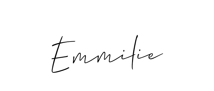 Emmilie stylish signature style. Best Handwritten Sign (Allison_Script) for my name. Handwritten Signature Collection Ideas for my name Emmilie. Emmilie signature style 2 images and pictures png