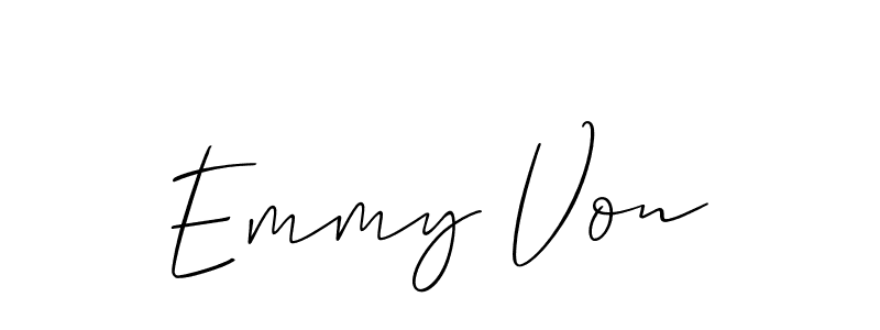 Allison_Script is a professional signature style that is perfect for those who want to add a touch of class to their signature. It is also a great choice for those who want to make their signature more unique. Get Emmy Von name to fancy signature for free. Emmy Von signature style 2 images and pictures png