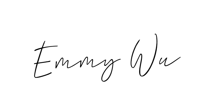 You should practise on your own different ways (Allison_Script) to write your name (Emmy Wu) in signature. don't let someone else do it for you. Emmy Wu signature style 2 images and pictures png