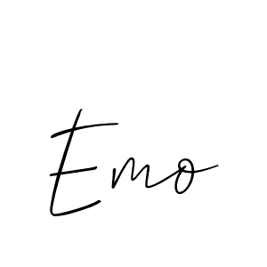 Design your own signature with our free online signature maker. With this signature software, you can create a handwritten (Allison_Script) signature for name Emo. Emo signature style 2 images and pictures png