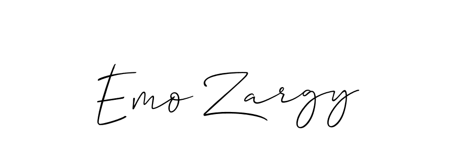 Design your own signature with our free online signature maker. With this signature software, you can create a handwritten (Allison_Script) signature for name Emo Zargy. Emo Zargy signature style 2 images and pictures png