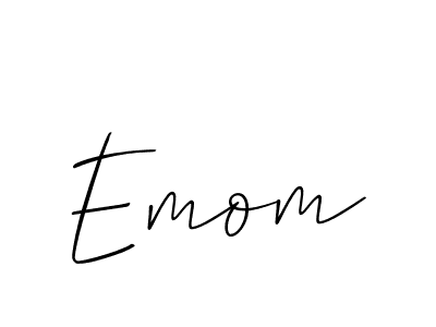 Create a beautiful signature design for name Emom. With this signature (Allison_Script) fonts, you can make a handwritten signature for free. Emom signature style 2 images and pictures png
