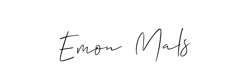 Use a signature maker to create a handwritten signature online. With this signature software, you can design (Allison_Script) your own signature for name Emon  Mals. Emon  Mals signature style 2 images and pictures png