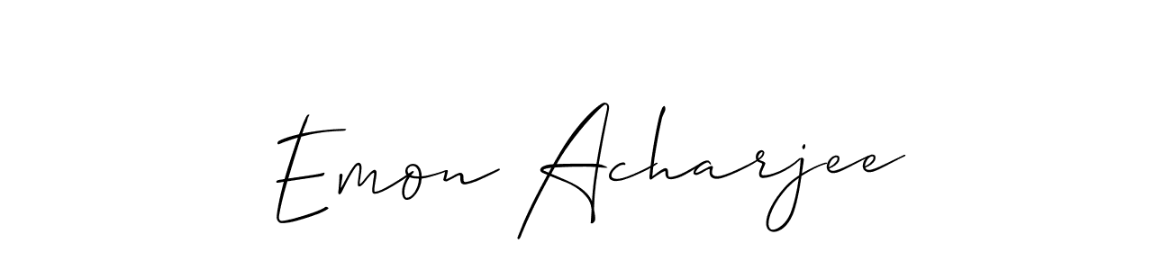 Emon Acharjee stylish signature style. Best Handwritten Sign (Allison_Script) for my name. Handwritten Signature Collection Ideas for my name Emon Acharjee. Emon Acharjee signature style 2 images and pictures png