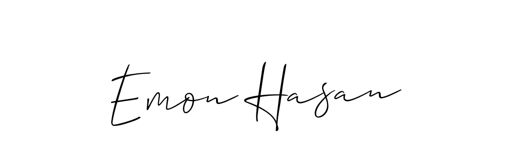 How to Draw Emon Hasan signature style? Allison_Script is a latest design signature styles for name Emon Hasan. Emon Hasan signature style 2 images and pictures png