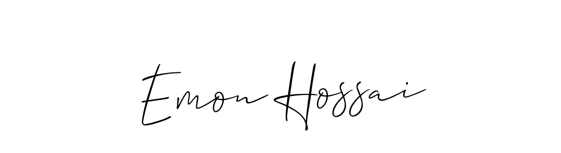 How to Draw Emon Hossai signature style? Allison_Script is a latest design signature styles for name Emon Hossai. Emon Hossai signature style 2 images and pictures png