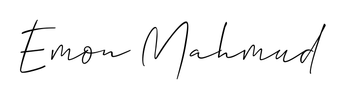 Allison_Script is a professional signature style that is perfect for those who want to add a touch of class to their signature. Get Emon Mahmud name fancy signature for free. Emon Mahmud signature style 2 images and pictures png