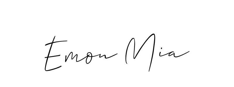 Best and Professional Signature Style for Emon Mia. Allison_Script Best Signature Style Collection. Emon Mia signature style 2 images and pictures png