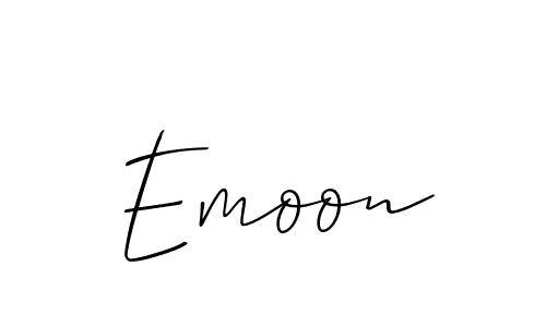 Create a beautiful signature design for name Emoon. With this signature (Allison_Script) fonts, you can make a handwritten signature for free. Emoon signature style 2 images and pictures png