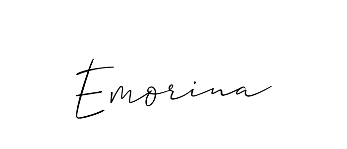 Create a beautiful signature design for name Emorina. With this signature (Allison_Script) fonts, you can make a handwritten signature for free. Emorina signature style 2 images and pictures png