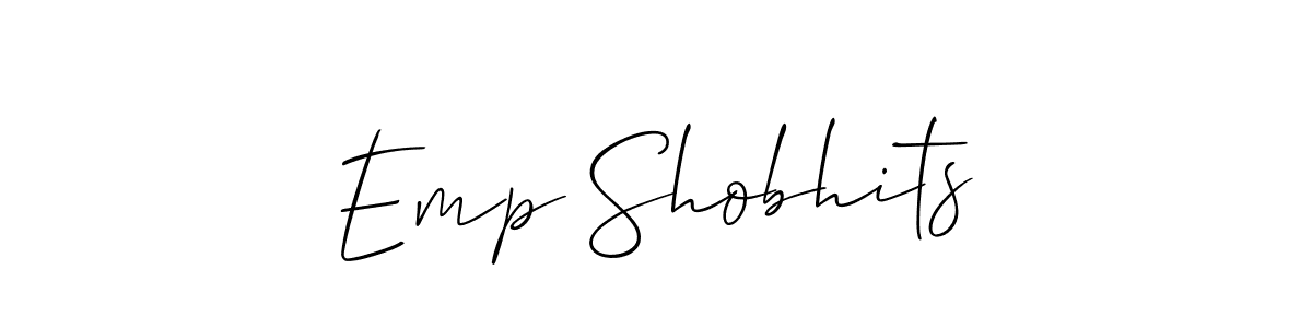 You should practise on your own different ways (Allison_Script) to write your name (Emp Shobhits) in signature. don't let someone else do it for you. Emp Shobhits signature style 2 images and pictures png