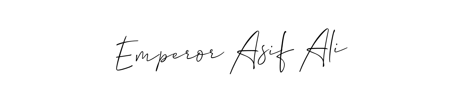 Design your own signature with our free online signature maker. With this signature software, you can create a handwritten (Allison_Script) signature for name Emperor Asif Ali. Emperor Asif Ali signature style 2 images and pictures png