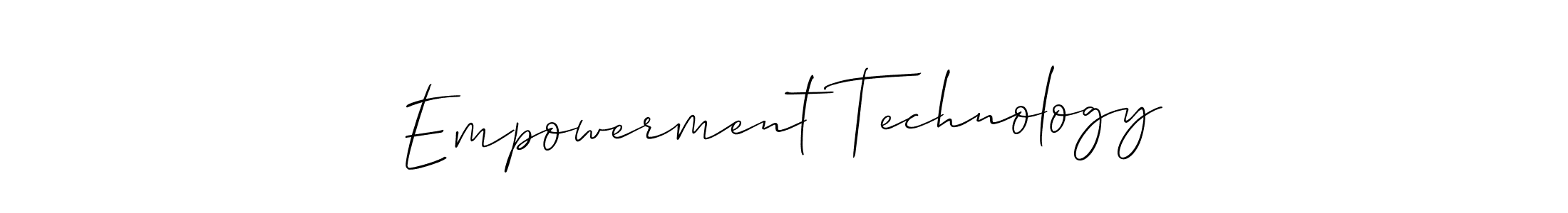 How to Draw Empowerment Technology signature style? Allison_Script is a latest design signature styles for name Empowerment Technology. Empowerment Technology signature style 2 images and pictures png