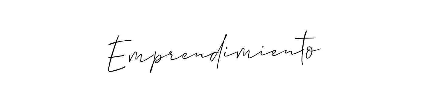 Use a signature maker to create a handwritten signature online. With this signature software, you can design (Allison_Script) your own signature for name Emprendimiento. Emprendimiento signature style 2 images and pictures png