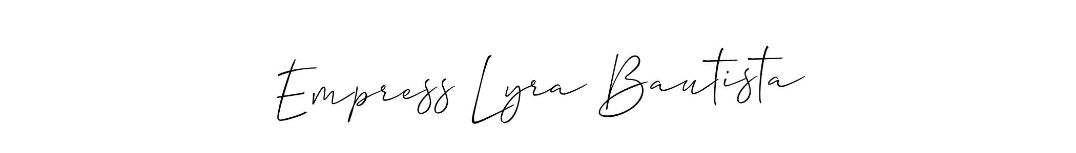 You should practise on your own different ways (Allison_Script) to write your name (Empress Lyra Bautista) in signature. don't let someone else do it for you. Empress Lyra Bautista signature style 2 images and pictures png