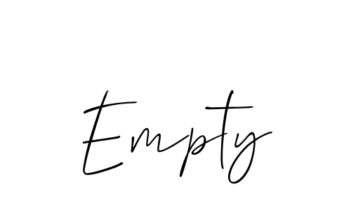 Use a signature maker to create a handwritten signature online. With this signature software, you can design (Allison_Script) your own signature for name Empty. Empty signature style 2 images and pictures png