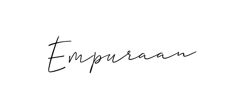 How to make Empuraan signature? Allison_Script is a professional autograph style. Create handwritten signature for Empuraan name. Empuraan signature style 2 images and pictures png