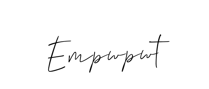 You should practise on your own different ways (Allison_Script) to write your name (Empwpwt) in signature. don't let someone else do it for you. Empwpwt signature style 2 images and pictures png