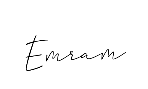 You should practise on your own different ways (Allison_Script) to write your name (Emram) in signature. don't let someone else do it for you. Emram signature style 2 images and pictures png