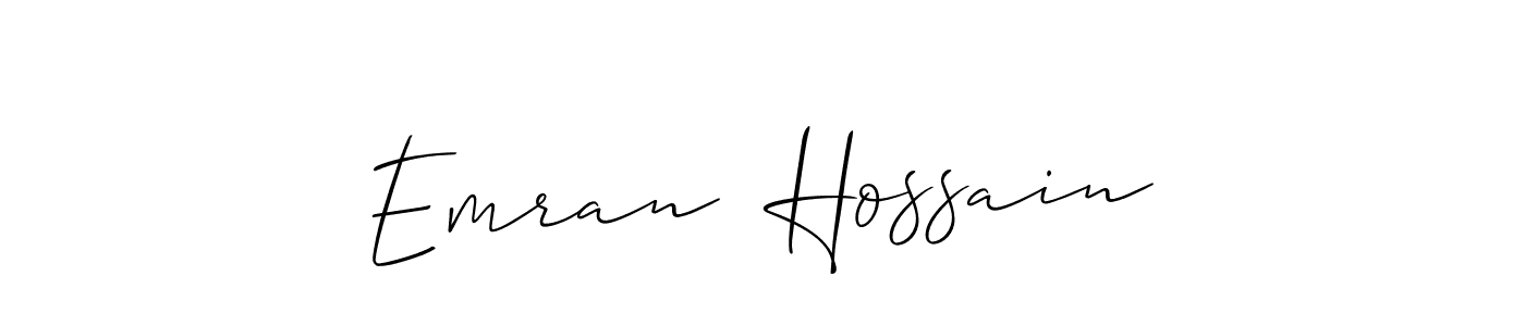 Allison_Script is a professional signature style that is perfect for those who want to add a touch of class to their signature. It is also a great choice for those who want to make their signature more unique. Get Emran  Hossain name to fancy signature for free. Emran  Hossain signature style 2 images and pictures png